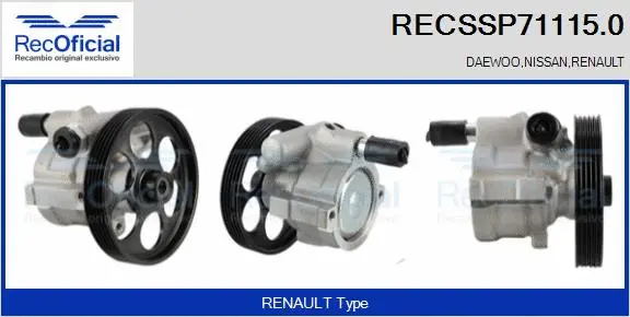 Hydraulic Pump, steering (RECSSP71115.0)