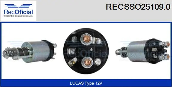 Solenoid Switch, starter (RECSSO25109.0)