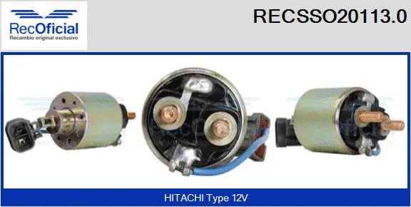 Solenoid Switch, starter (RECSSO20113.0)