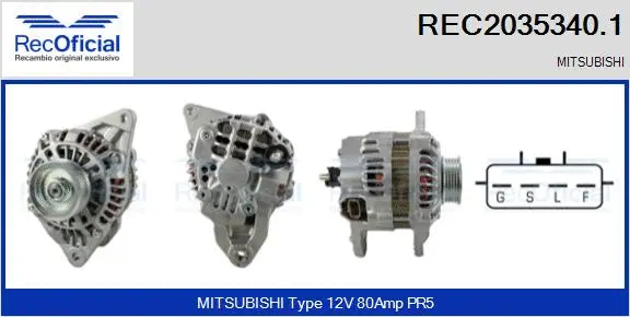 Alternator (REC2035340.1)