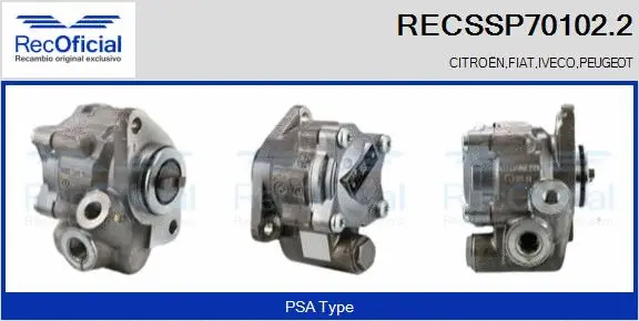 Hydraulic Pump, steering (RECSSP70102.2)