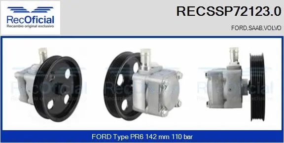 Hydraulic Pump, steering (RECSSP72123.0)