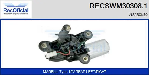 Wiper Motor (RECSWM30308.1)