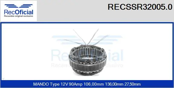 Stator, alternator (RECSSR32005.0)