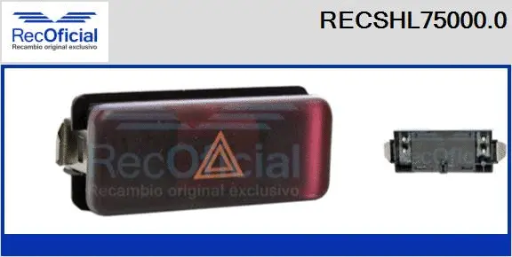 Hazard Warning Light Switch (RECSHL75000.0)
