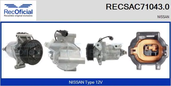 Compressor, air conditioning (RECSAC71043.0)