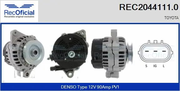 Alternator (REC2044111.0)