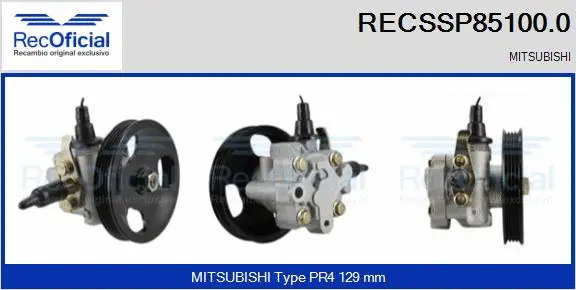 Hydraulic Pump, steering (RECSSP85100.0)