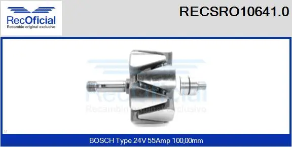 Rotor, alternator (RECSRO10641.0)
