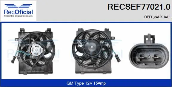 Electric Motor, radiator fan (RECSEF77021.0)