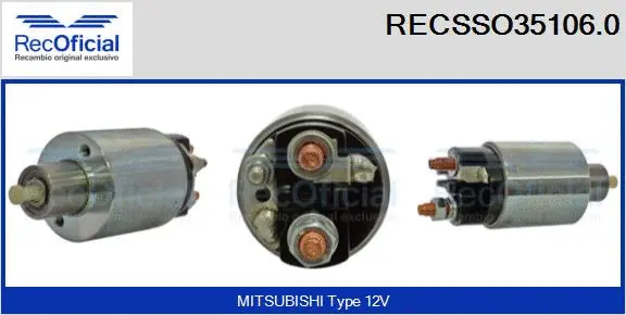 Solenoid Switch, starter (RECSSO35106.0)