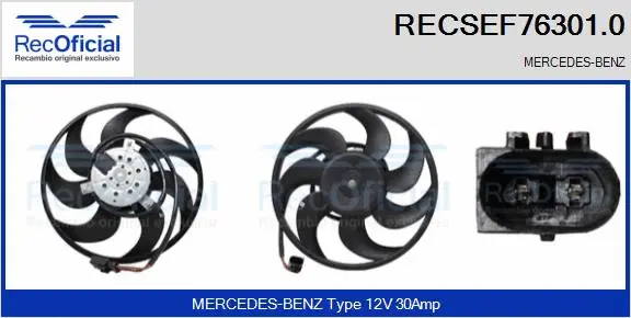 Fan, engine cooling (RECSEF76301.0)