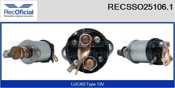 Solenoid Switch, starter (RECSSO25106.1)