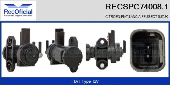 Pressure Converter, exhaust control (RECSPC74008.1)