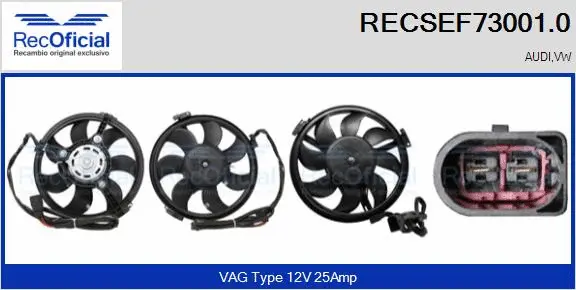 Electric Motor, radiator fan (RECSEF73001.0)