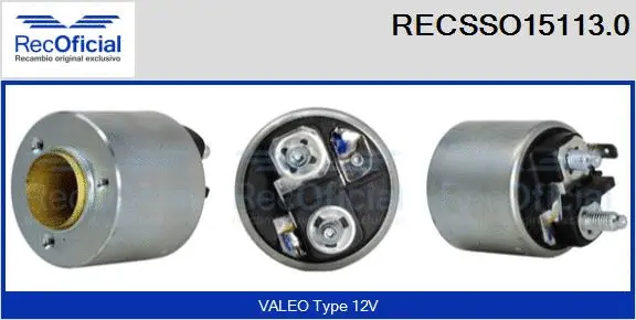 Solenoid Switch, starter (RECSSO15113.0)