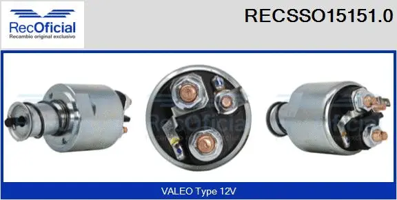 Solenoid Switch, starter (RECSSO15151.0)