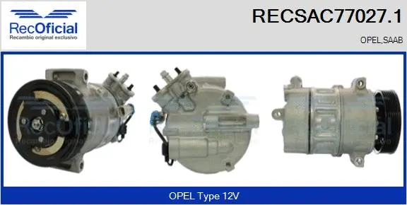 Compressor, air conditioning (RECSAC77027.1)