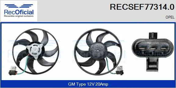 Fan, engine cooling (RECSEF77314.0)