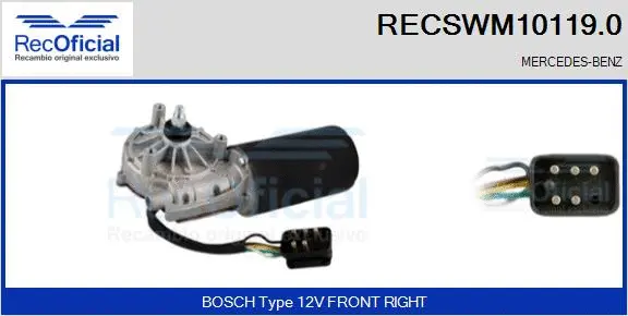Wiper Motor (RECSWM10119.0)