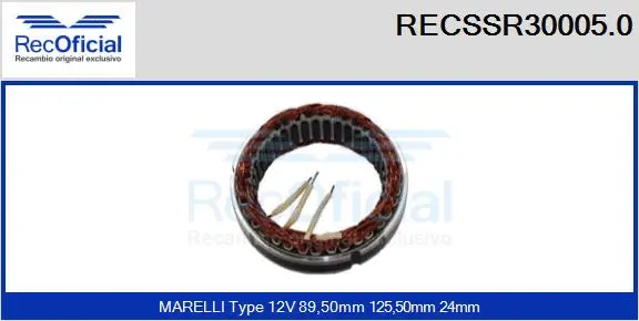 Stator, alternator (RECSSR30005.0)