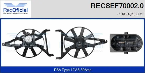 Electric Motor, radiator fan (RECSEF70002.0)