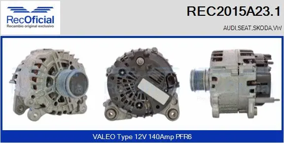 Alternator (REC2015A23.1)