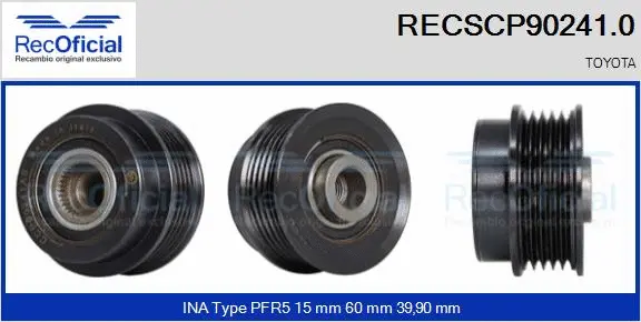 Belt Pulley, alternator (RECSCP90241.0)