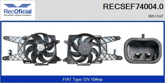 Electric Motor, radiator fan (RECSEF74004.0)