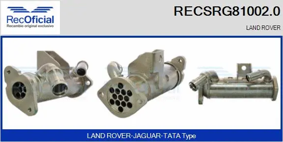 Cooler, exhaust gas recirculation (RECSRG81002.0)
