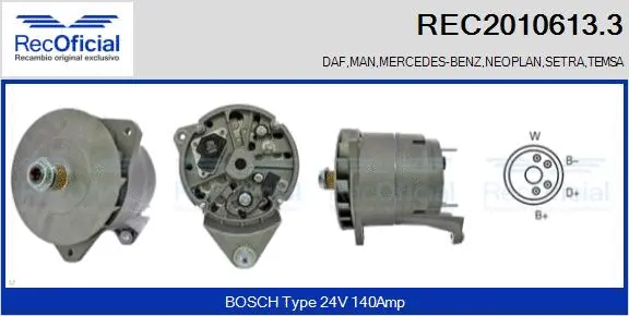 Alternator (REC2010613.3)