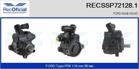 Hydraulic Pump, steering (RECSSP72128.1)