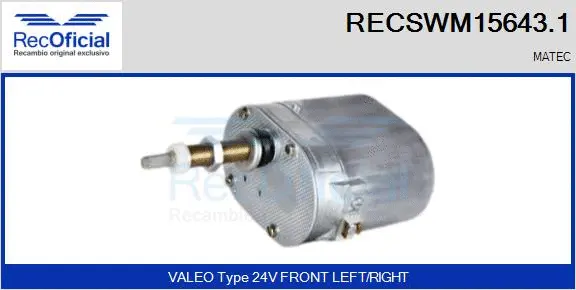 Wiper Motor (RECSWM15643.1)