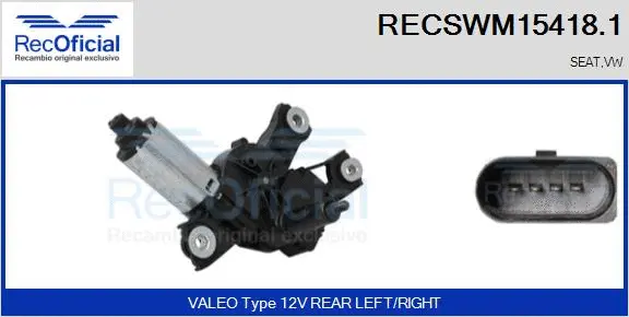 Wiper Motor (RECSWM15418.1)