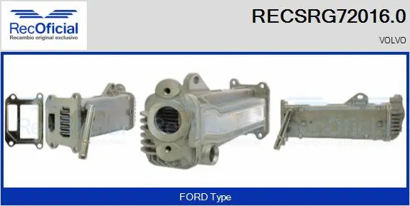 Cooler, exhaust gas recirculation (RECSRG72016.0)