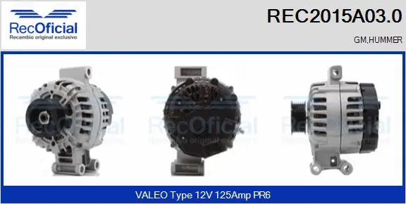 Alternator (REC2015A03.0)