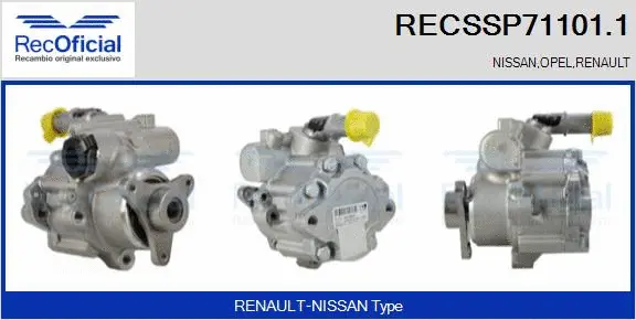 Hydraulic Pump, steering (RECSSP71101.1)