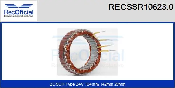 Stator, alternator (RECSSR10623.0)