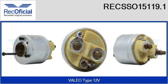 Solenoid Switch, starter (RECSSO15119.1)