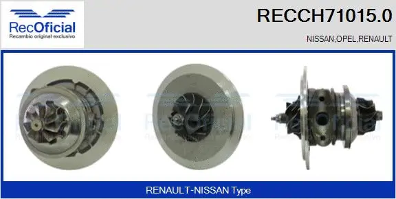 Core assembly, turbocharger (RECCH71015.0)