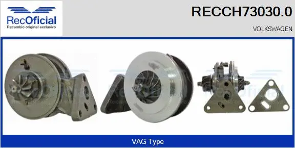 Core assembly, turbocharger (RECCH73030.0)