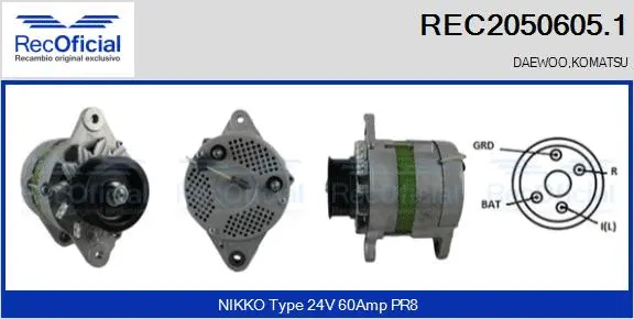 Alternator (REC2050605.1)