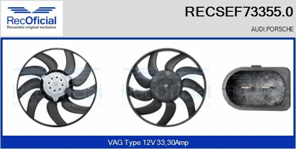 Fan, engine cooling (RECSEF73355.0)