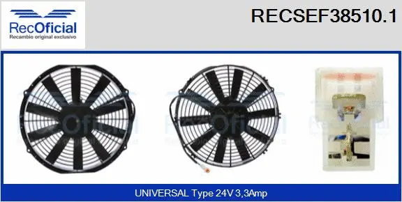 Electric Motor, radiator fan (RECSEF38510.1)