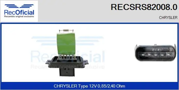 Resistor, interior blower (RECSRS82008.0)