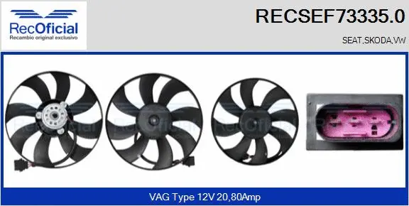Fan, engine cooling (RECSEF73335.0)