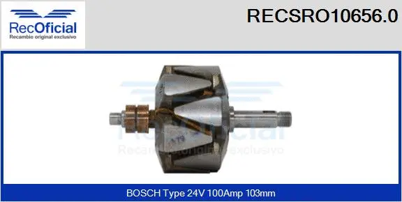 Rotor, alternator (RECSRO10656.0)