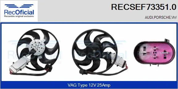 Fan, engine cooling (RECSEF73351.0)
