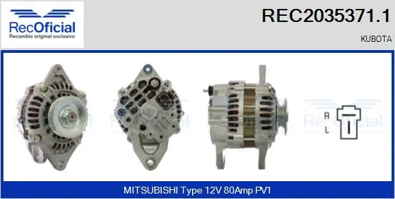 Alternator (REC2035371.1)