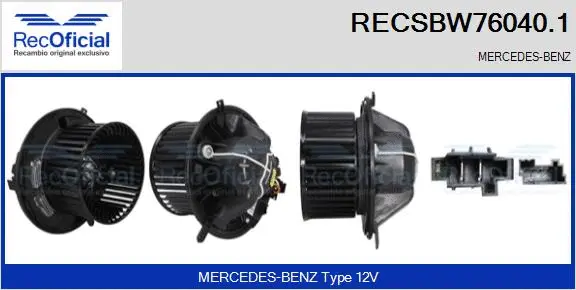 Interior Blower (RECSBW76040.1)